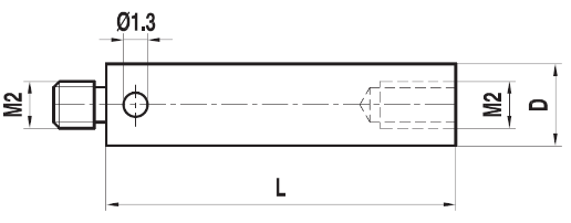 Rallonge M2 acier ø 3 L=30