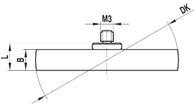 Stylet M3 disque acier ø 35 L=7