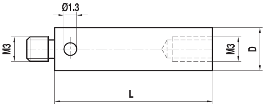 Rallonge M3 acier ø 4 L=20
