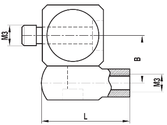 Raccord M3 coude articulé acier