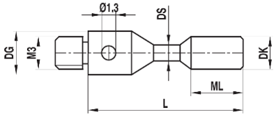 Stylet M3 cylindrique tige carbure cylindre carbure ø 1,5 L=11