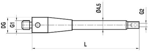 [413001] Adaptateur à filet/extension acier M4/M3