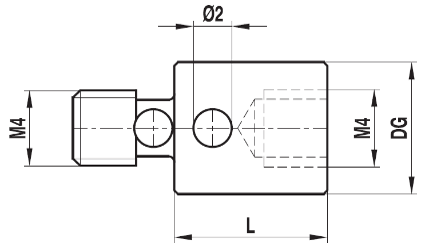[417003] Raccord M4 à point de rupture acier