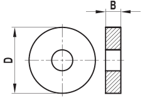 Rondelle plate pour stylet étoile ø 19