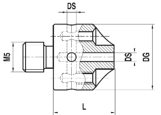 [523002] Raccord M5 5 voies acier