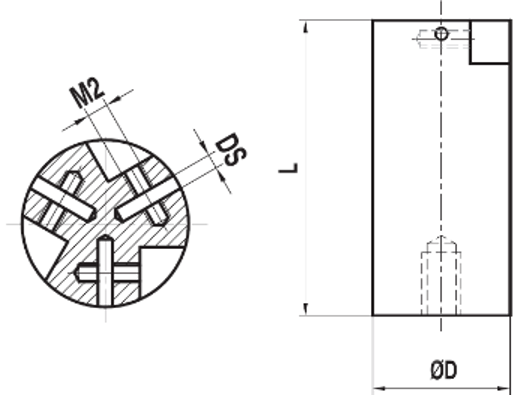 [525001] Raccord stylet 3 voies, 120°