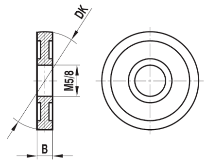 Stylet M2 disque sphérique  acier ø 30