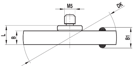 [535104] Stylet M2 Disque sphérique avec 2 rubis ø 10 L=