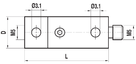 Adaptateur M5 orientable titane