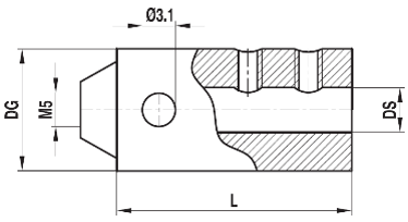 [539002] Raccord M5 conique acier