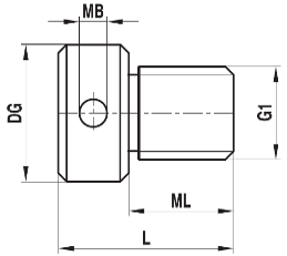 [554004] Insert M5 fileté pour mesure de filetage M8 acier