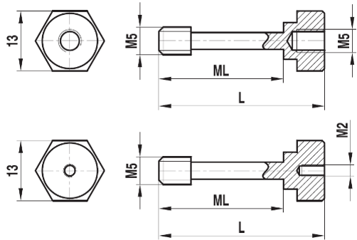 [556002] Vis pour cube et disque sphérique