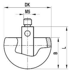[575002] Stylet M5 bille creuse hémisphérique en céramique ø 18